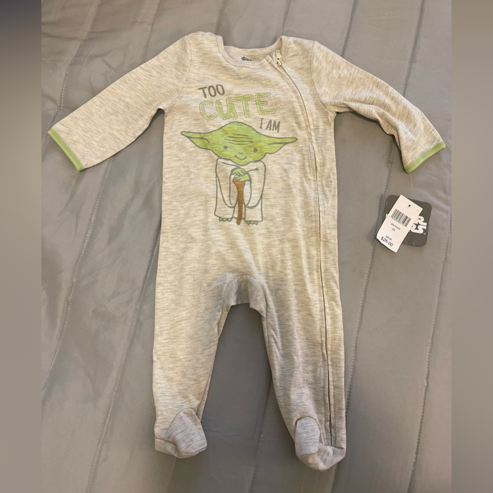NWT Baby yoda onesie